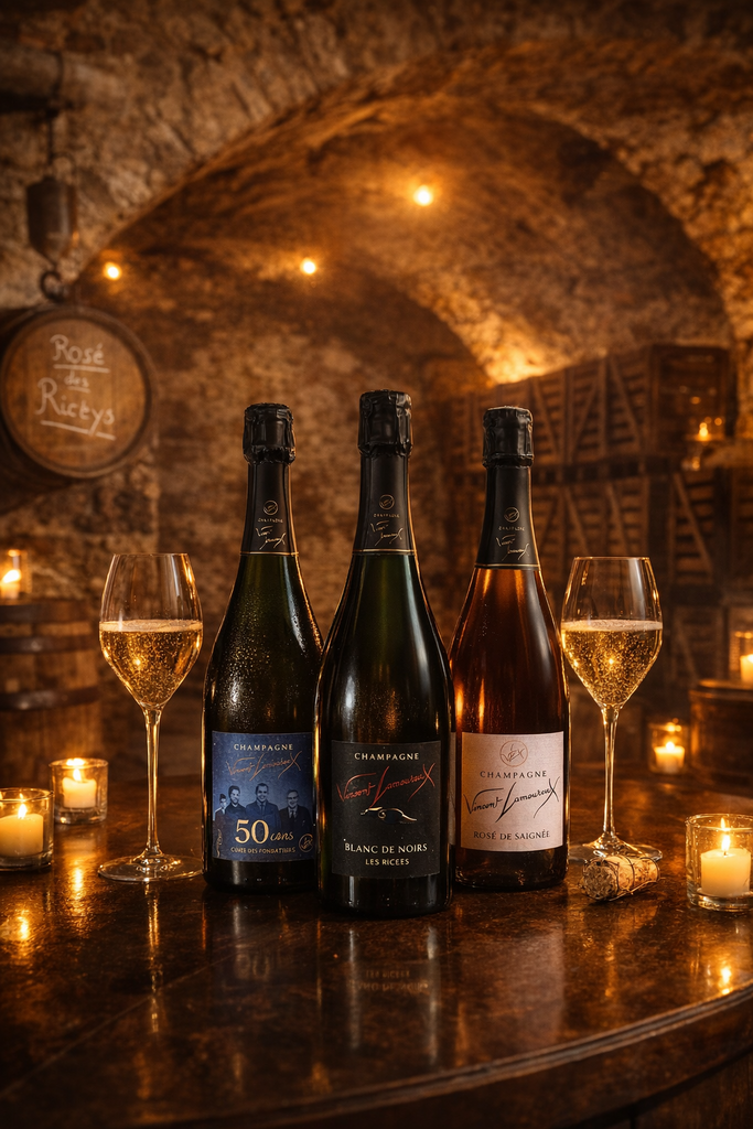 dégustation champagne cave les riceys bouteilles domaine vincent lamoureux